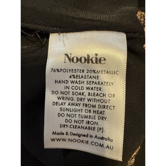 NOOKIE Blind Date Mini Dress XS in Bronze Gold Animal Print NEW - Picture 11 of 11